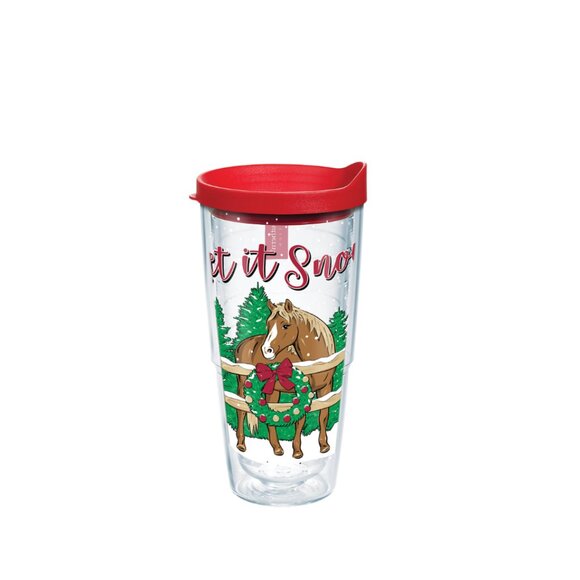 Tervis Simply Southern Christmas Horse Let It Snow 24 oz Tumbler with lid - Picture 1 of 5